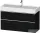 Duravit D-NEO 118,4x44,2 cm-es, 2 fiókos alsószekrény króm színű fogantyúval, mosdó és csaptelep nélkül, matt fekete tölgy DE4375010160000