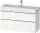 Duravit D-NEO 118,4x44,2 cm-es, 2 fiókos alsószekrény króm színű fogantyúval, mosdó és csaptelep nélkül, fényes fehér DE4375010220000