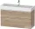 Duravit D-NEO 118,4x44,2 cm-es, 2 fiókos alsószekrény króm színű fogantyúval, mosdó és csaptelep nélkül, márványos tölgy DE4375010550000
