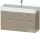 Duravit D-NEO 118,4x44,2 cm-es, 2 fiókos alsószekrény króm színű fogantyúval, mosdó és csaptelep nélkül, matt len DE4375010750000