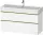 Duravit D-NEO 118,4x44,2 cm-es, 2 fiókos alsószekrény polírozott arany színű fogantyúval, mosdó és csaptelep nélkül, matt fehér DE4375034180000
