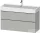 Duravit D-NEO 118,4x44,2 cm-es, 2 fiókos alsószekrény rozsdamentes acél hatású fogantyúval, mosdó és csaptelep nélkül, matt betonszürke DE4375070070000