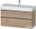 Duravit D-NEO 118,4x44,2 cm-es, 2 fiókos alsószekrény fekete színű fogantyúval, mosdó és csaptelep nélkül, márványos tölgy DE43750BD550000