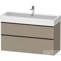   Duravit D-NEO 118,4x44,2 cm-es, 2 fiókos alsószekrény fekete színű fogantyúval, mosdó és csaptelep nélkül, matt len DE43750BD750000