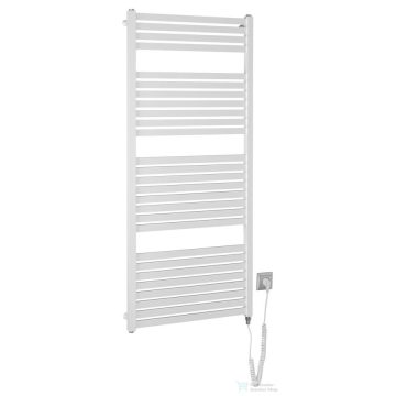   AQUALINE TONDI-E elektromos fürdőszobai radiátor, 600x1330 mm, 600W, fehér (DE480T)