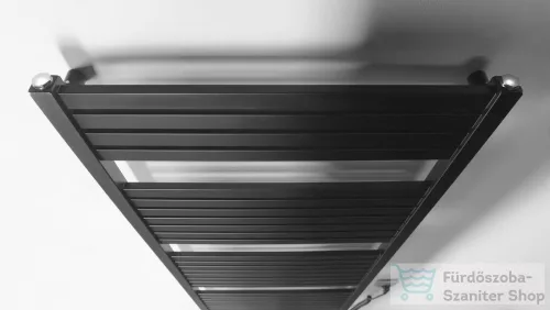 AQUALINE TONDI-E elektromos fürdőszobai radiátor, 600x1330 mm, 600W, matt fekete (DE486T)