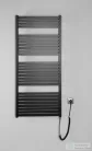 AQUALINE TONDI-E elektromos fürdőszobai radiátor, 600x1330 mm, 600W, matt fekete (DE486T)