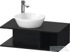 Duravit D-NEO 800x480 mm-es mosdó alá építhető alsószekrény, Black Oak DE491801616