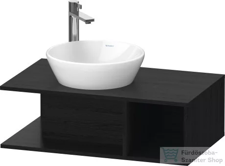 Duravit D-NEO 800x480 mm-es mosdó alá építhető alsószekrény, Black Oak DE491801616