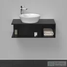 Duravit D-NEO 800x480 mm-es mosdó alá építhető alsószekrény, Black Oak DE491801616