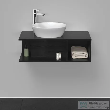 Duravit D-NEO 800x480 mm-es mosdó alá építhető alsószekrény, Black Oak DE491801616