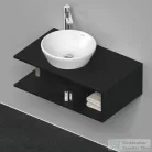 Duravit D-NEO 800x480 mm-es mosdó alá építhető alsószekrény, Black Oak DE491801616