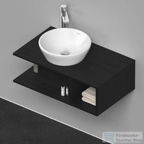 Duravit D-NEO 800x480 mm-es mosdó alá építhető alsószekrény, Black Oak DE491801616