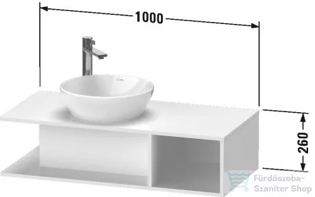 Duravit D-NEO 1000x480 mm-es mosdó alá építhető alsószekrény,Taupe Matt Decor DE491909191