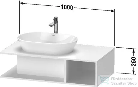 Duravit D-NEO 100x55 cm-es függesztett szekrény,White High Gloss Decor DE492902222