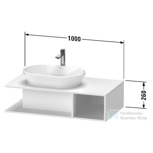 Duravit D-NEO 100x55 cm-es függesztett szekrény,Graphite Matt Decor DE492904949