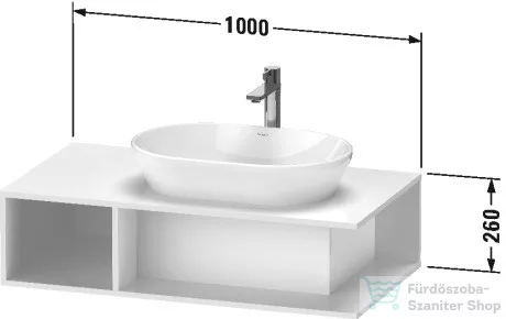 Duravit D-NEO 100x55 cm-es függesztett szekrény,Taupe Matt Decor DE495909191