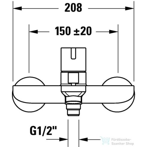 Duravit D-NEO kádtöltő csaptelep, zuhanyszett nélkül, króm DE5230000010