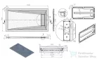 Radaway Doris F 150x80 műmárvány zuhanytálca, fehér DF1580-53