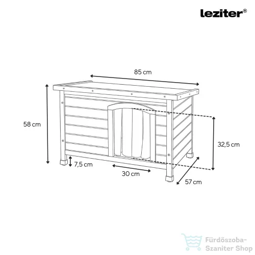 Leziter Smiley Basic kutyaház "M" 85x57x58 cm DFD3019-M