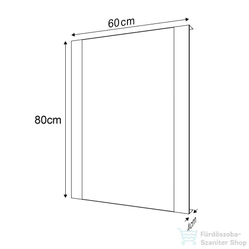 Sapho DURANGO tükör, LED világítással, közelségérzékelővel, 600x800mm (DG060)