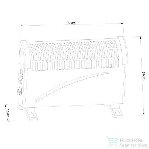 Leziter Kolumbo elektromos fűtőtest 750W / 1250W / 2000W DL01S