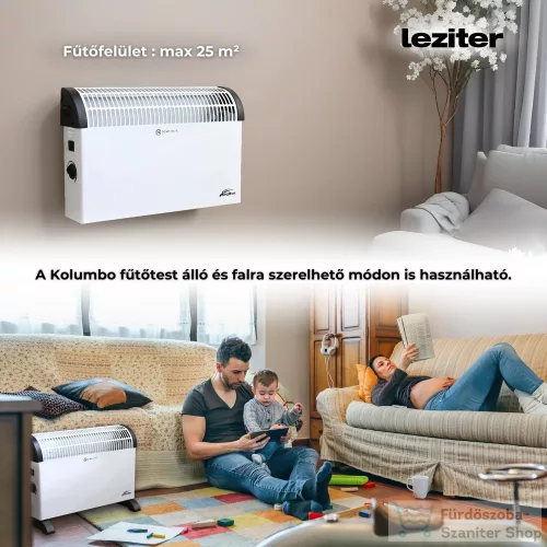 Leziter Kolumbo elektromos fűtőtest 750W / 1250W / 2000W DL01S