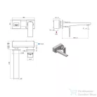 Sapho DIMY falba süllyesztett mosdócsaptelep, leeresztő nélkül,  fekete (DM018BL)