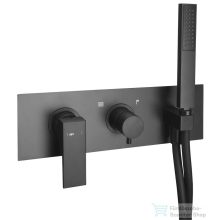   Sapho DIMY falba süllyesztett zuhanycsaptelep, zuhanyszettel, 2-irányú váltóval, fekete (DM142BL)