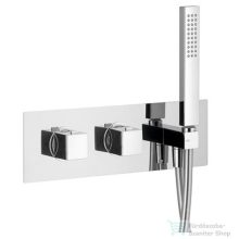   Sapho DIMY falba süllyesztett termosztátos zuhanycsaptelep, 2-irányú váltóval, zuhanyszettel, króm (DM493)