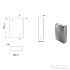 AQUALINE DENEB tükrösszekrény, 50x70x18cm, matt fehér (DN050)