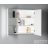   AQUALINE DENEB tükrösszekrény, 80x70x18cm, matt fehér (DN080)