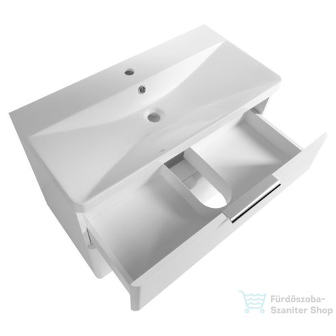 AQUALINE DENEB mosdótartó szekrény fogantyú nélkül, 80,5x55x39,4cm, matt fehér (DN284)