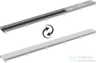 Alcaplast DOUBLE kétoldalú rács zuhanyfolyókához, 850 mm,  rozsdamentes acél, DOUBLE-850M
