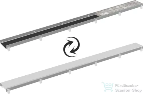 Alcaplast DOUBLE kétoldalú rács zuhanyfolyókához, 850 mm,  rozsdamentes acél, DOUBLE-850M