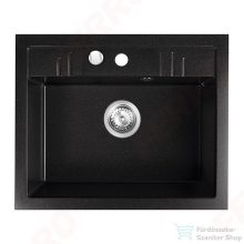   Ferro MEZZO II 1-medencés gránit mosogató 48/58, grafit DRGM1/48/58BA
