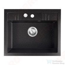   Ferro MEZZO II 1-medencés gránit mosogató 48/58, grafit shine DRGM1/48/58HA