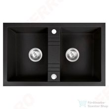   Ferro MEZZO II 2-medencés gr. mosogató 48/78, grafit DRGM2/48/78BA