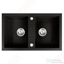   Ferro MEZZO II 2-medencés gr. mosogató 48/78, grafit shine DRGM2/48/78HA