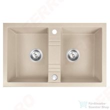   Ferro MEZZO II 2-medencés gr. mosogató 48/78, homokszín DRGM2/48/78SA