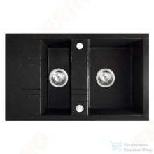   Ferro MEZZO II 1.5 medencés csepptálcás gr. mosogató 48/79, grafit DRGM3/48/79BA