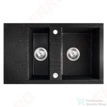   Ferro MEZZO II 1.5 medencés csepptálcás gr. mosogató 48/79, grafit shine DRGM3/48/79HA