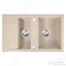   Ferro MEZZO II 1.5 medencés csepptálcás gr. mosogató 48/79, homokszín DRGM3/48/79SA