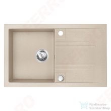   Ferro MEZZO II 1-medencés csepptálcás gr. mosogató 48/78, homokszín DRGM48/78SA