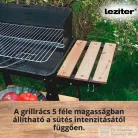 Leziter Téglalap alakú görgős faszenes grill DS-34