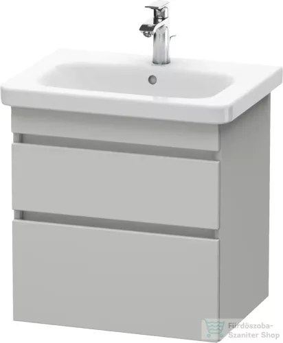 Duravit DURASTYLE 58x44,8 cm-es, 2 fiókos függesztett szekrény, 232065 mosdóhoz, matt betonszürke DS648000707