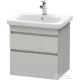 Duravit DURASTYLE 58x44,8 cm-es, 2 fiókos függesztett szekrény, 232065 mosdóhoz, matt betonszürke DS648000707