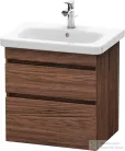 Duravit DURASTYLE 58x44,8 cm-es, 2 fiókos függesztett szekrény, 232065 mosdóhoz, matt sötét dió DS648002121 