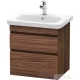 Duravit DURASTYLE 58x44,8 cm-es, 2 fiókos függesztett szekrény, 232065 mosdóhoz, matt sötét dió DS648002121 