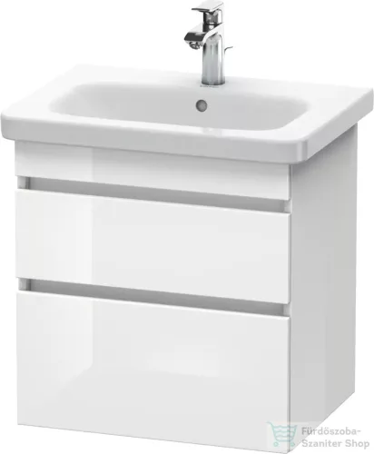 Duravit DURASTYLE 58x44,8 cm-es, 2 fiókos függesztett szekrény, 232065 mosdóhoz, fényes fehér DS648002222